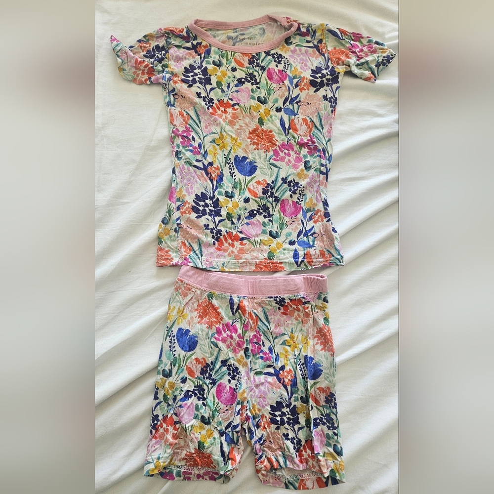 Little Sleepies Summer Garden Shorts Set.Size 4T